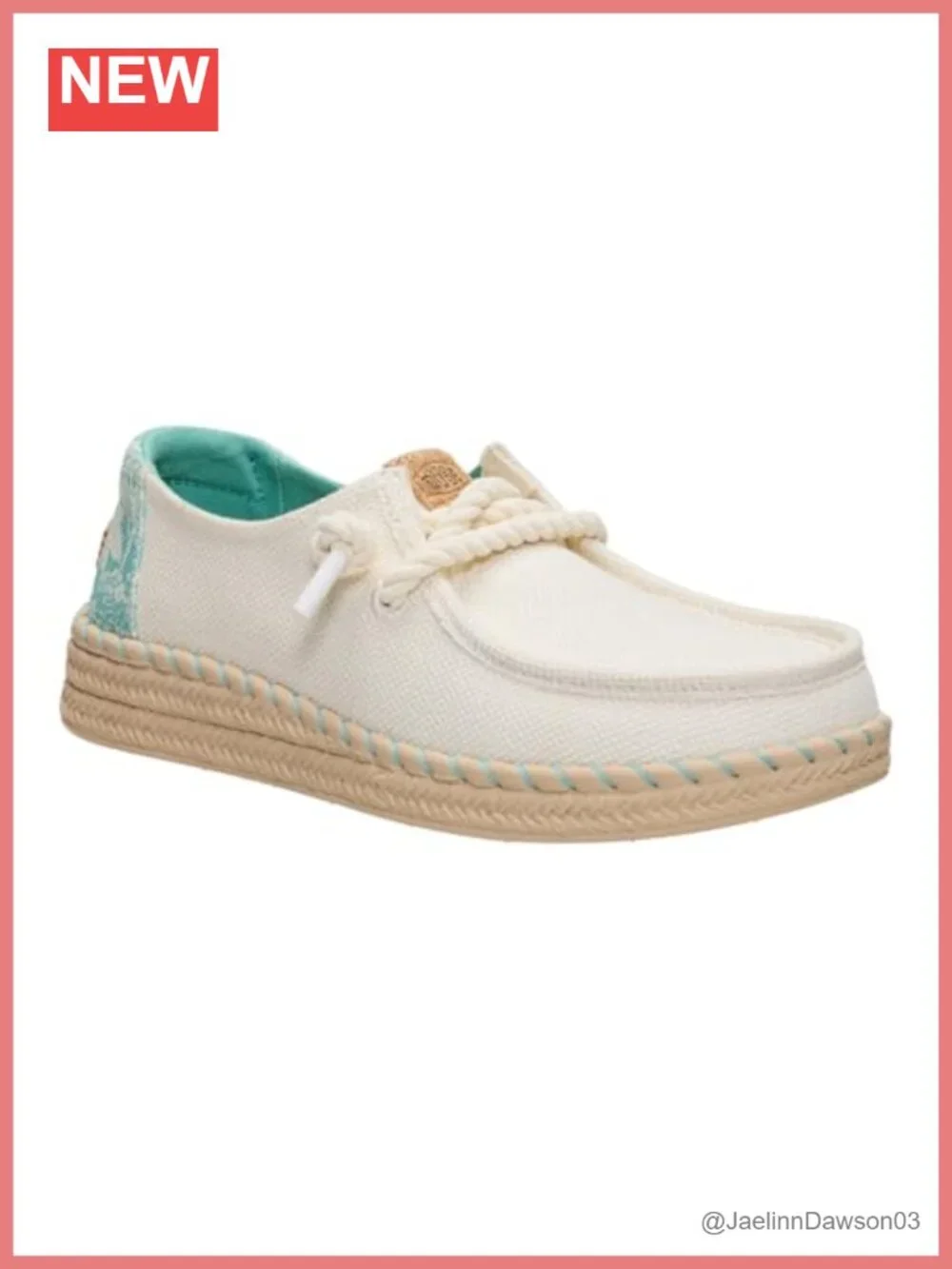 Women's Espadrille Slip-On Loafer with Cork Footbed, Elastic Lace, Flat